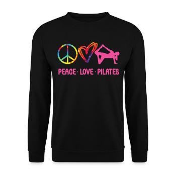 Pilates Instructor Teacher Tie Dye - Unisex Pullover - Schwarz - Vorne - Alina (178cm) & Michal (187cm)