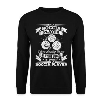 Boccia - Pétanque Jouer à la pétanque, c’est malin Be a Boccia - Sweat-shirt Unisexe - noir - Devant - Alina (178cm) & Michal (187cm)