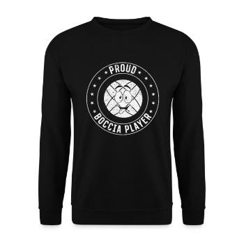 Joueur de pétanque Joueur de pétanque - Proud Boccia Play - Sweat-shirt Unisexe - noir - Devant - Alina (178cm) & Michal (187cm)