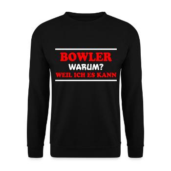 Bowling Spruch Bowlingspieler Witz Bowler Geschenk - Unisex Pullover - Schwarz - Vorne - Alina (178cm) & Michal (187cm)