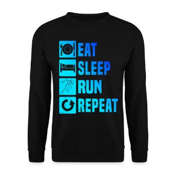 Jogging Fitness Femmes Course Course Course à pied - Sweat-shirt Unisexe - noir - Devant - Alina (178cm) & Michal (187cm)