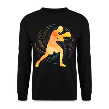 Boxen - Unisex Pullover - Schwarz - Vorne - Alina (178cm) & Michal (187cm)