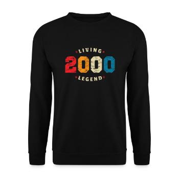 2000e anniversaire rétro légende vivante - Sweat-shirt Unisexe - noir - Devant - Alina (178cm) & Michal (187cm)