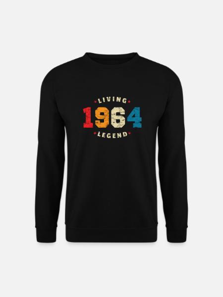1964 Birthday Retro Living Legend - Unisex Sweatshirt - black