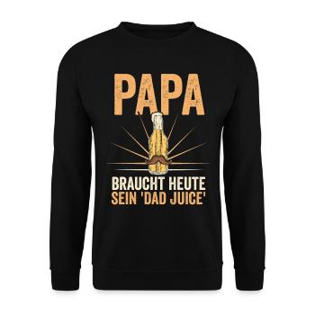 Dad Beer Father Father's Day - Unisex Sweatshirt - black - Front - Alina (178cm) & Michal (187cm)