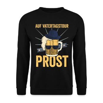 Dad Beer Father Father's Day - Unisex Sweatshirt - black - Front - Alina (178cm) & Michal (187cm)