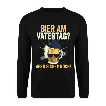 Dad Beer Father Father's Day - Unisex Sweatshirt - black - Front - Alina (178cm) & Michal (187cm)