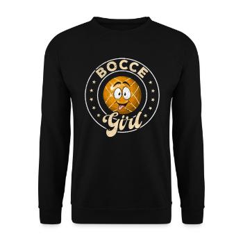 Pétanque fille Pétanque Joueur Fille Joueur de Boccia - Sweat-shirt Unisexe - noir - Devant - Alina (178cm) & Michal (187cm)