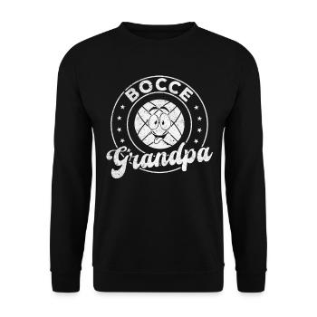 Joueur de pétanque Grand-père Joueur de boccia - Bocce Gr - Sweat-shirt Unisexe - noir - Devant - Alina (178cm) & Michal (187cm)