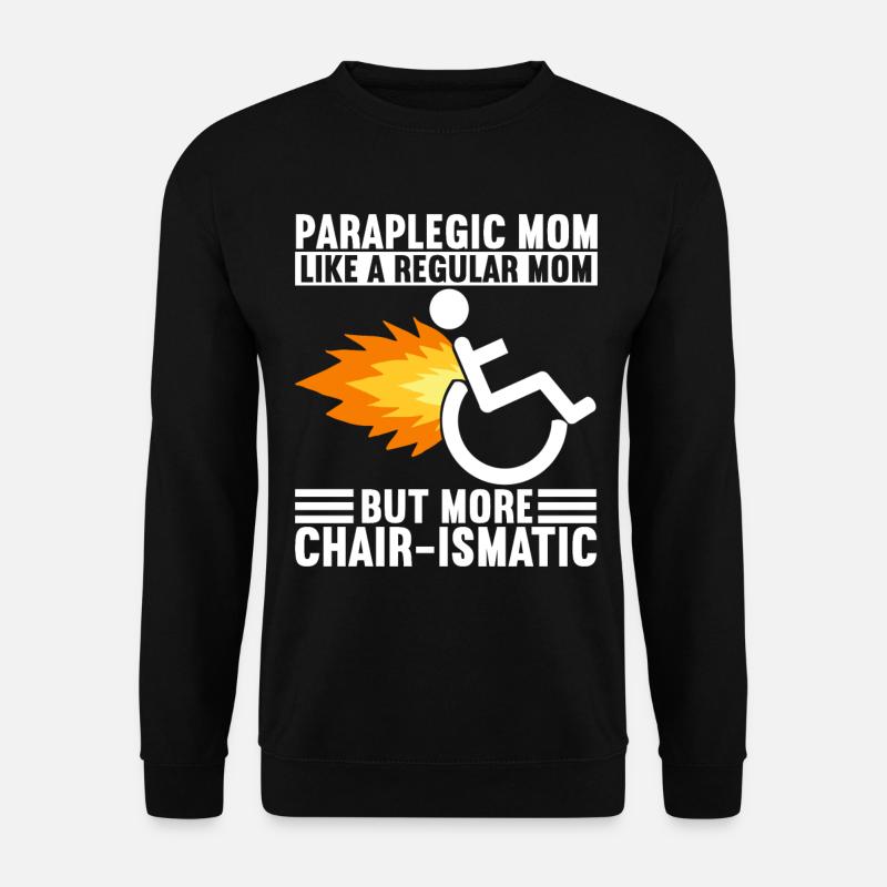 Rollstuhlfahrer Rollstuhl - Unisex Pullover - Schwarz
