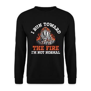 Fire Brigade Fire Brigade Firefighter Fire Brigade - Unisex Sweatshirt - black - Front - Alina (178cm) & Michal (187cm)
