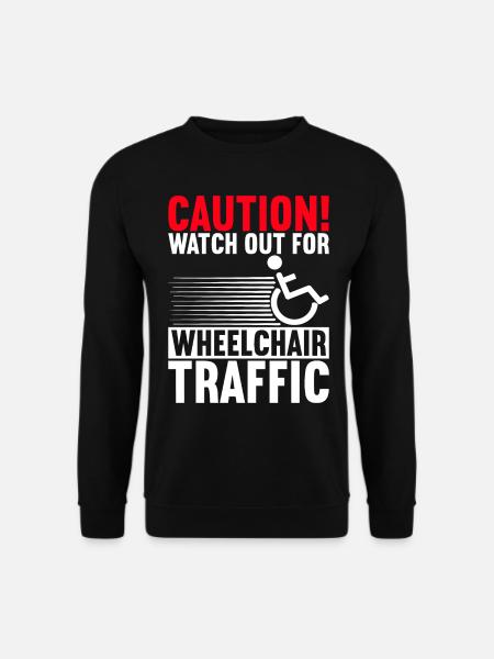 Rollstuhlfahrer Rollstuhl - Unisex Pullover - Schwarz