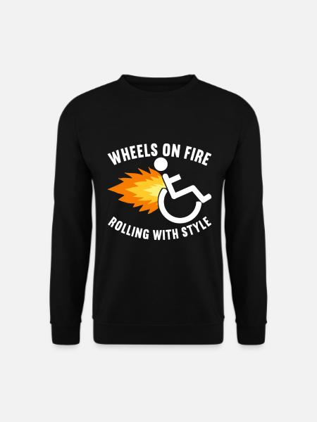 Rollstuhlfahrer Rollstuhl - Unisex Pullover - Schwarz
