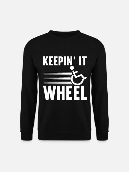 Rollstuhlfahrer Rollstuhl - Unisex Pullover - Schwarz