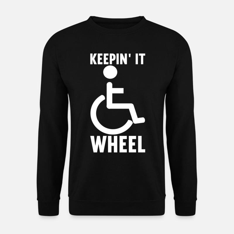 Rollstuhlfahrer Rollstuhl - Unisex Pullover - Schwarz
