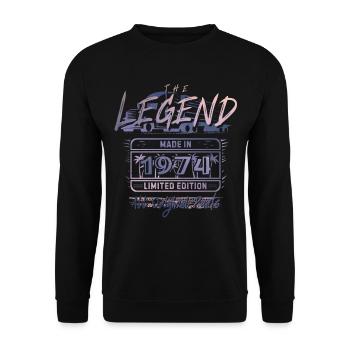 The Legend Made in 1974 Limited Edition - Sweat-shirt Unisexe - noir - Devant - Alina (178cm) & Michal (187cm)