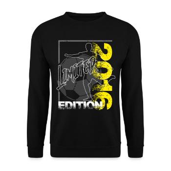 Limited Edition 2016 Limited Edition Fußball - Unisex Pullover - Schwarz - Vorne - Alina (178cm) & Michal (187cm)