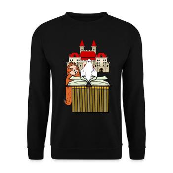 Paresseux, Sleepyhead, Mürchen, Heure, Bonne Nuit - Sweat-shirt Unisexe - noir - Devant - Alina (178cm) & Michal (187cm)