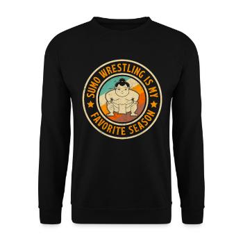 La lutte sumo est ma saison préférée - Sweat-shirt Unisexe - noir - Devant - Alina (178cm) & Michal (187cm)