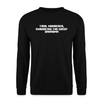 Hiking - Trail wanderer, embracing the great - Unisex Sweatshirt - black - Front - Alina (178cm) & Michal (187cm)