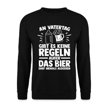 Dad Beer Father Father's Day - Unisex Sweatshirt - black - Front - Alina (178cm) & Michal (187cm)