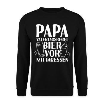 Dad Beer Father Father's Day - Unisex Sweatshirt - black - Front - Alina (178cm) & Michal (187cm)