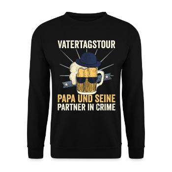 Dad Father Father's Day - Unisex Sweatshirt - black - Front - Alina (178cm) & Michal (187cm)