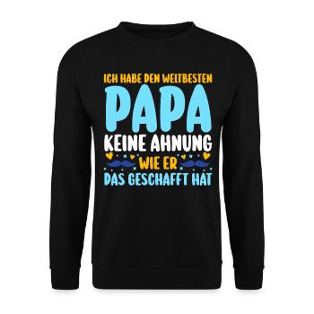 Dad Father's Day Dad - Unisex Sweatshirt - black - Front - Alina (178cm) & Michal (187cm)