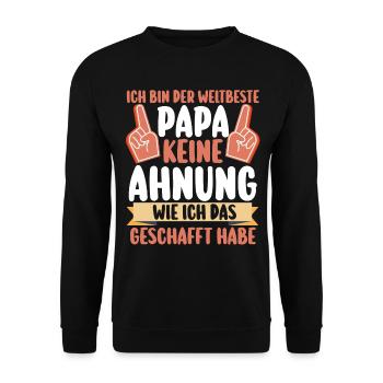 Dad Father's Day Dad - Unisex Sweatshirt - black - Front - Alina (178cm) & Michal (187cm)