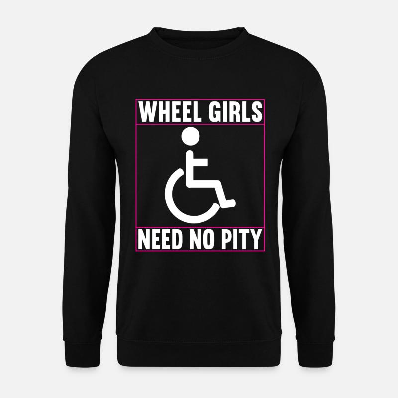 Rollstuhlfahrer Rollstuhl - Unisex Pullover - Schwarz