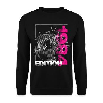 Limited Edition 1984 Limited Edition Football - Unisex Sweatshirt - black - Front - Alina (178cm) & Michal (187cm)