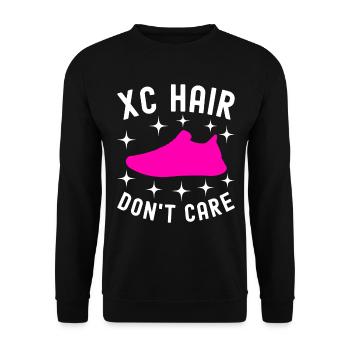XC Running Lauf Läufer Cross Country - Unisex Pullover - Schwarz - Vorne - Alina (178cm) & Michal (187cm)