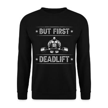 Mais d’abord soulevé de terre Body Fitness - Sweat-shirt Unisexe - noir - Devant - Alina (178cm) & Michal (187cm)