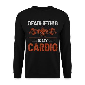 Le soulevé de terre est ma forme physique cardio - Sweat-shirt Unisexe - noir - Devant - Alina (178cm) & Michal (187cm)