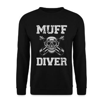 Muff Diver pour un plongeur sous-marin - Sweat-shirt Unisexe - noir - Devant - Alina (178cm) & Michal (187cm)