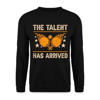 Das Talent ist da: Athlet Player - Unisex Pullover - Schwarz - Vorne - Alina (178cm) & Michal (187cm)
