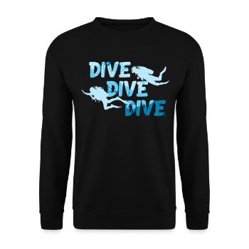 Plongée pour un plongeur sous-marin - Sweat-shirt Unisexe - noir - Devant - Alina (178cm) & Michal (187cm)