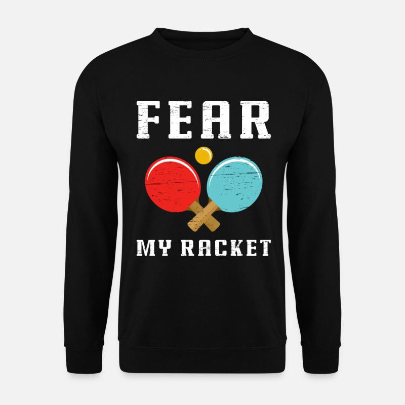 Angst vor meinem Schläger für einen Athletenspieler - Unisex Pullover - Schwarz