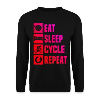 Vélo de route Femmes Cyclisme sur route Hommes Cyclistes sur route - Sweat-shirt Unisexe - noir - Devant - Alina (178cm) & Michal (187cm)