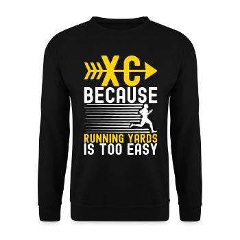 XC Running Lauf Läufer Cross Country - Unisex Pullover - Schwarz - Vorne - Alina (178cm) & Michal (187cm)