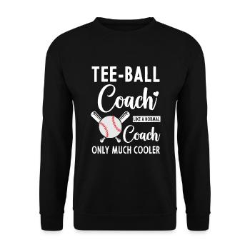 Entraîneur de tee-ball Entraîneur de tee-ball - Sweat-shirt Unisexe - noir - Devant - Alina (178cm) & Michal (187cm)