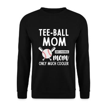 Maman tee-ball Joueuse de tee-ball Mama Tee-ball Mama - Sweat-shirt Unisexe - noir - Devant - Alina (178cm) & Michal (187cm)