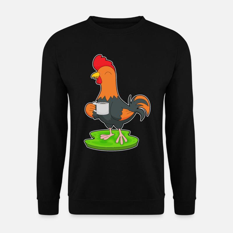 Café Tasse de Coq - Sweat-shirt Unisexe - noir