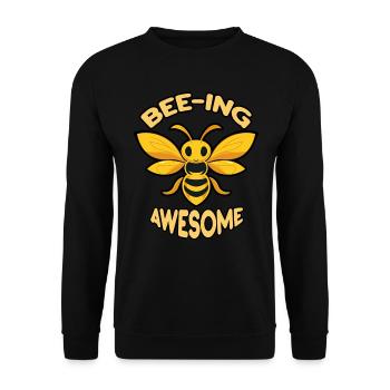 Bienenliebhaber Bienenzüchter Naturfreunde Imker - Unisex Pullover - Schwarz - Vorne - Alina (178cm) & Michal (187cm)