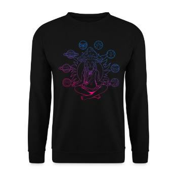 Hippie Mushrooms Shrooms Psychedelic Mushroomhead - Unisex Sweatshirt - black - Front - Alina (178cm) & Michal (187cm)
