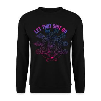 Hippie Mushrooms Shrooms Psychedelic Mushroomhead - Unisex Sweatshirt - black - Front - Alina (178cm) & Michal (187cm)