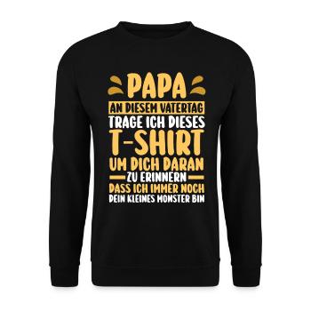 Papa Fête des pères Papa - Sweat-shirt Unisexe - noir - Devant - Alina (178cm) & Michal (187cm)