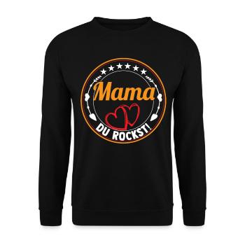 Mom Mother's Day Mom - Unisex Sweatshirt - black - Front - Alina (178cm) & Michal (187cm)