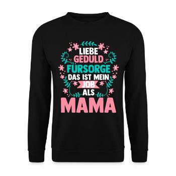 Mom Mother's Day Mom - Unisex Sweatshirt - black - Front - Alina (178cm) & Michal (187cm)