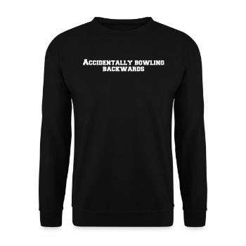 Bowling - Accidentally bowling backwards - Unisex Sweatshirt - black - Front - Alina (178cm) & Michal (187cm)